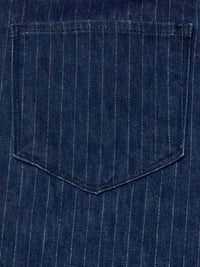 L'Agence Quincy Pinstriped Wide Leg Jean in ebony stripe - women's jeans - view 5