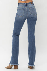 Judy Blue - High Waist Patched Bootcut Jeans