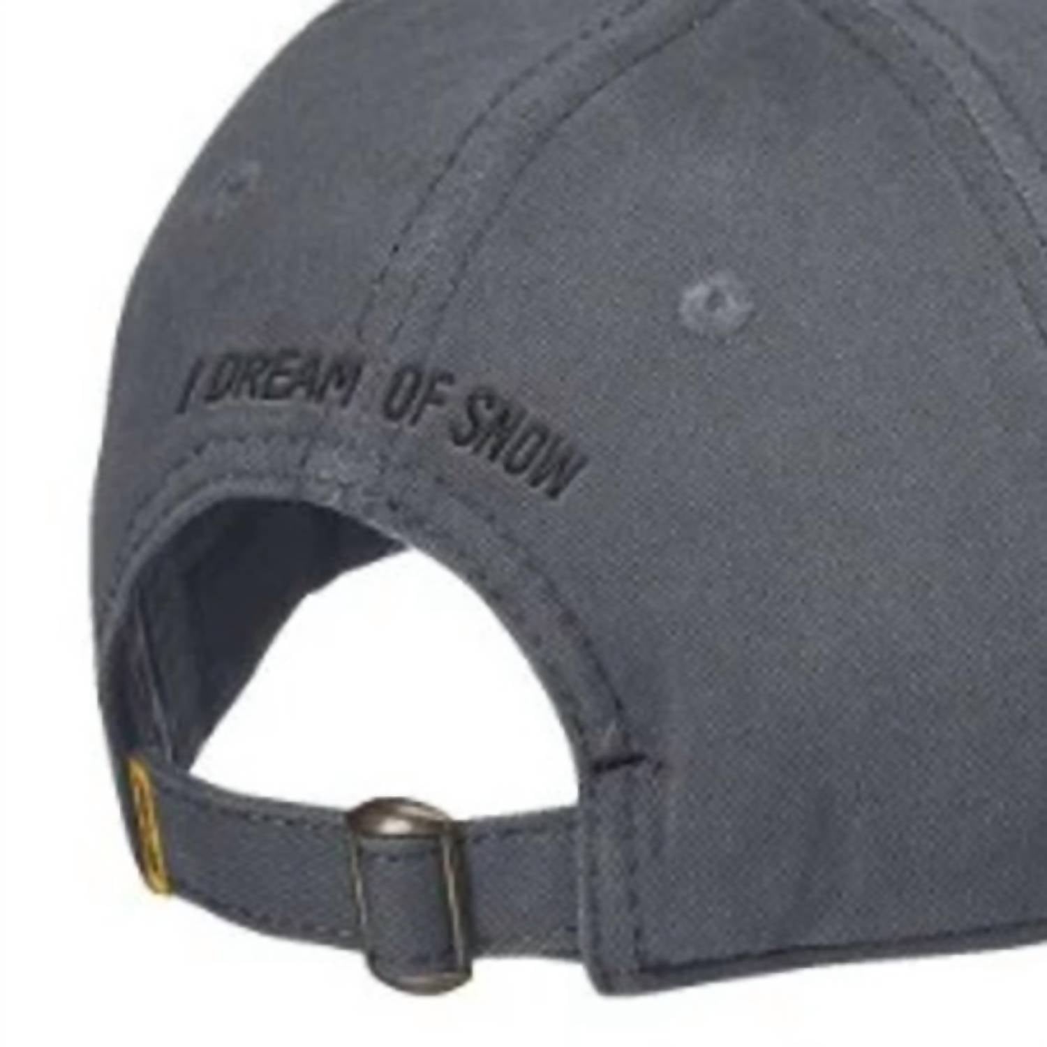 Ski-Doo Men's I Dream of Snow Adjustable Baseball Cap Dad Hat in gray - men's hat - alternate view