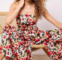 Apricot - Ikat Floral Print Jumpsuit