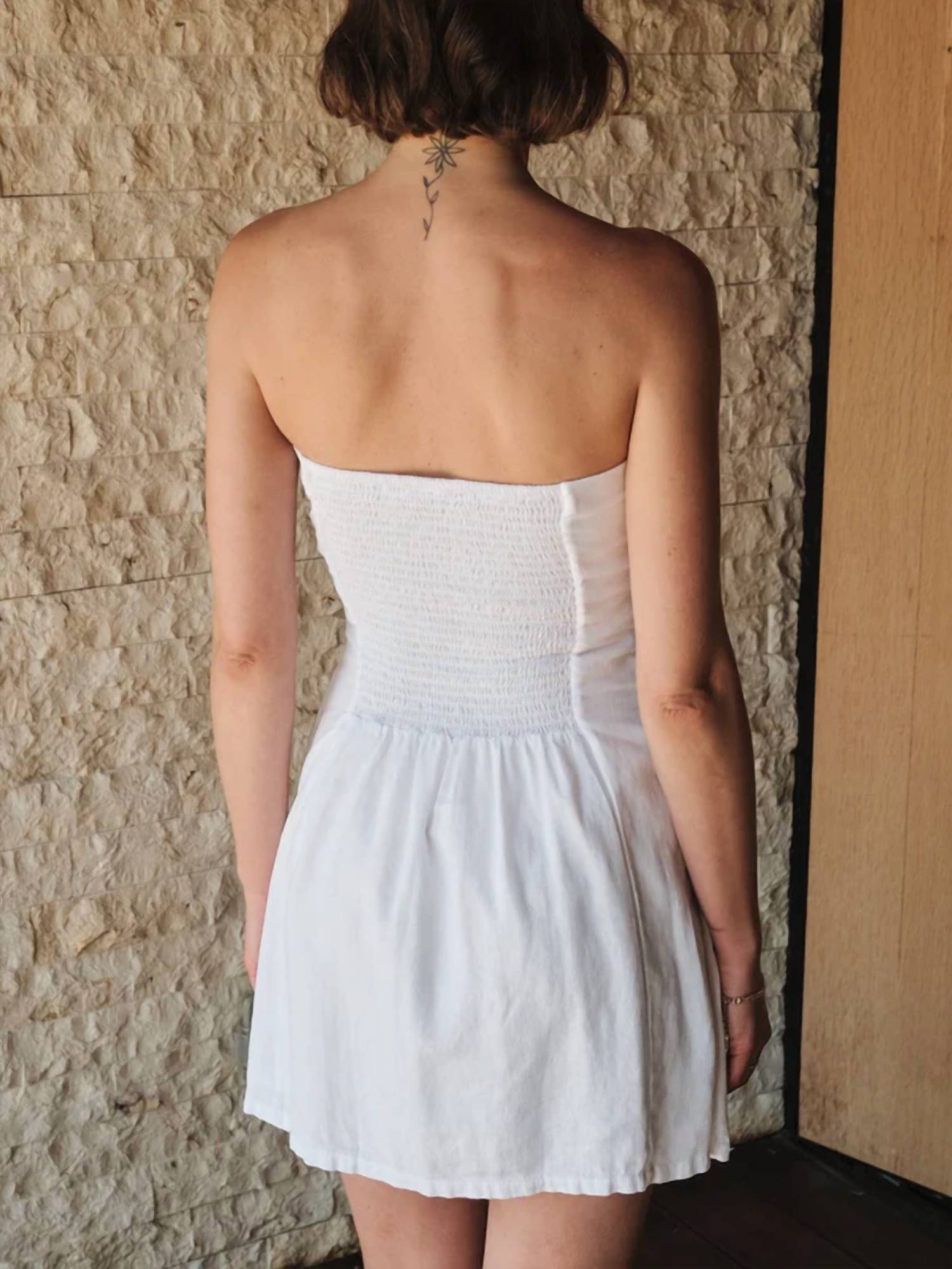 Stateside - Linen Strapless Mini Dress