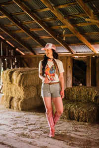 BELLA + CANVAS Pop Of Color Goat Graphic Tee in white - women's t-shirt - alternate view
