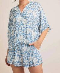 Gilli - Coastal Cool Button Down Short Set
