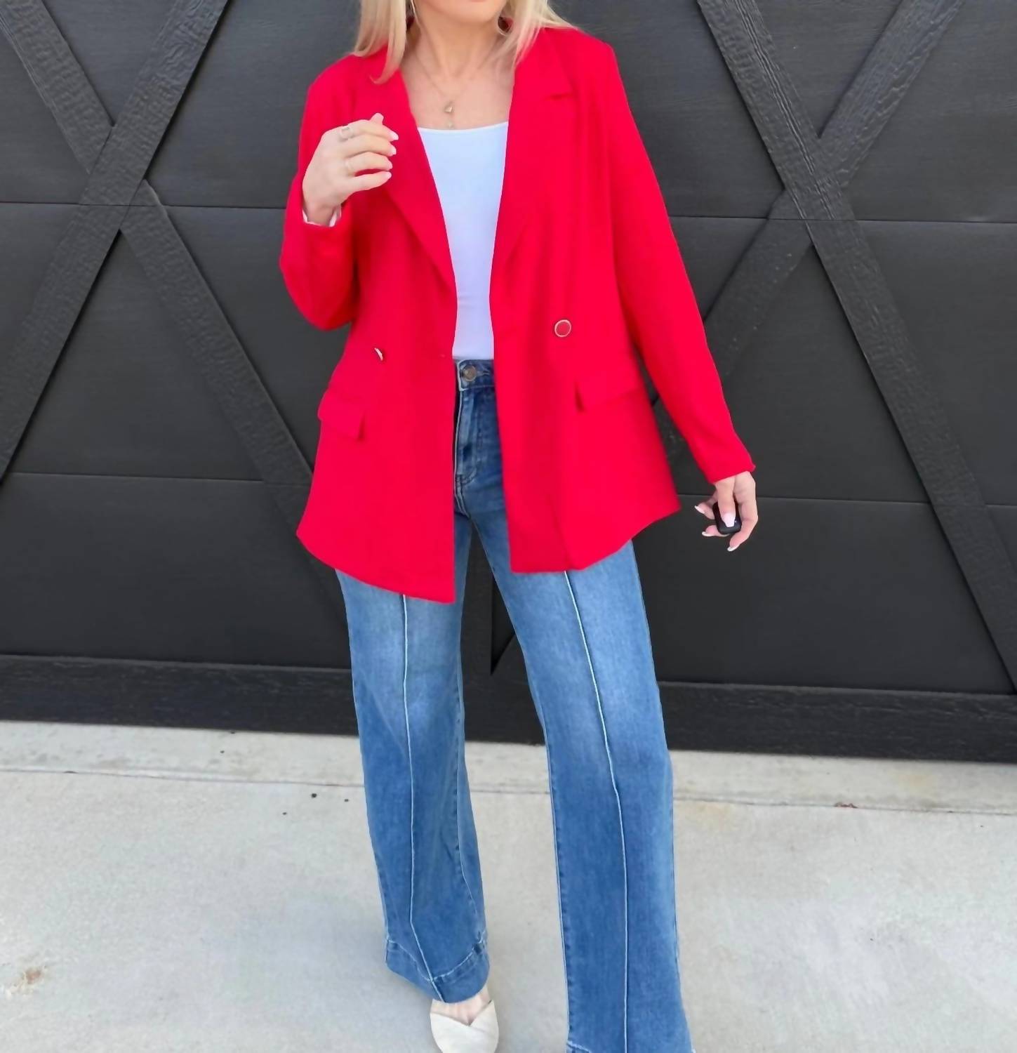 26 International - Crepe Lined Double Breast Blazer
