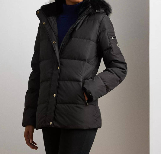 Ralph Lauren - Faux Fur Hooded Puffer Coat