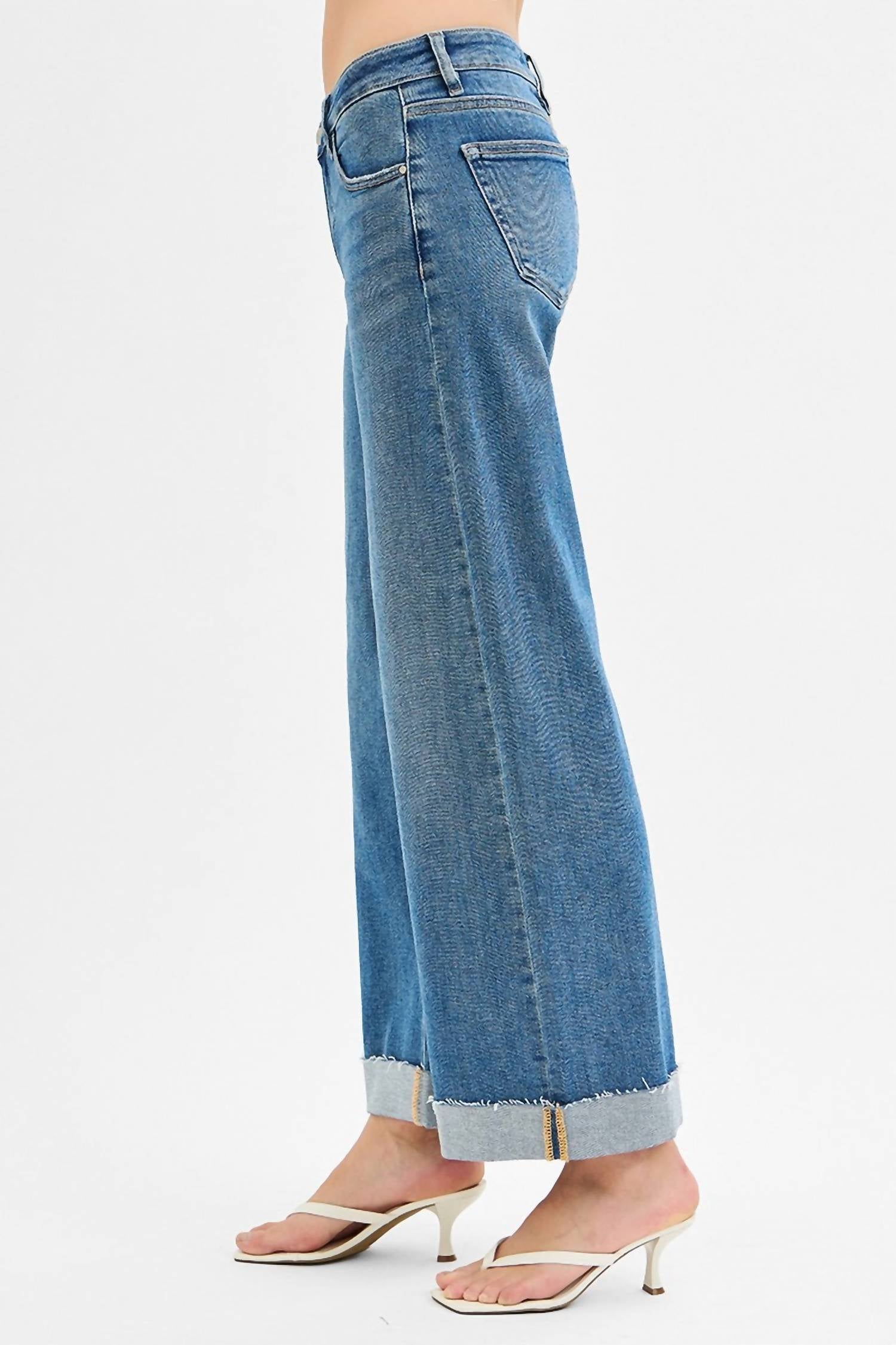 Risen - Low Rise Ankle Cuff Jean