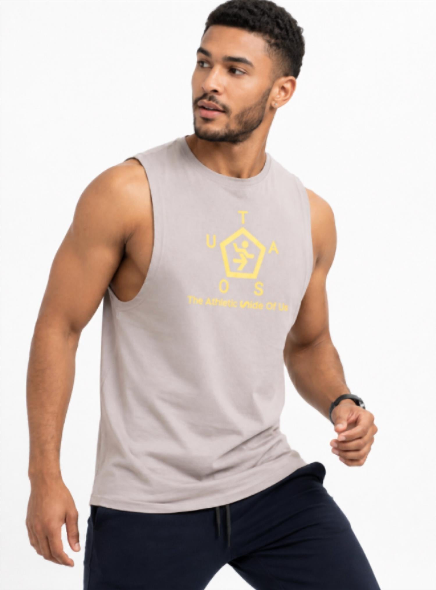The Athletic Side Of Us - Logo Printed Tank Top
