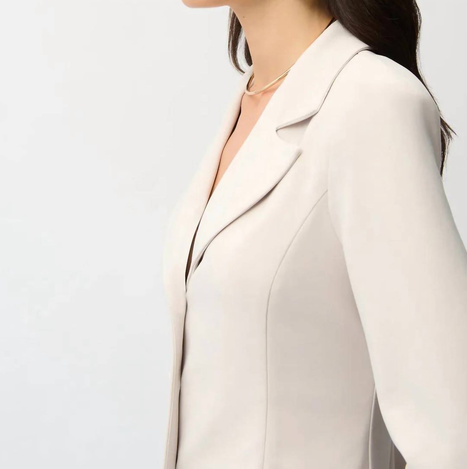 Joseph Ribkoff - Women's 3/4 Sleeves Fitted Blazer Jacket