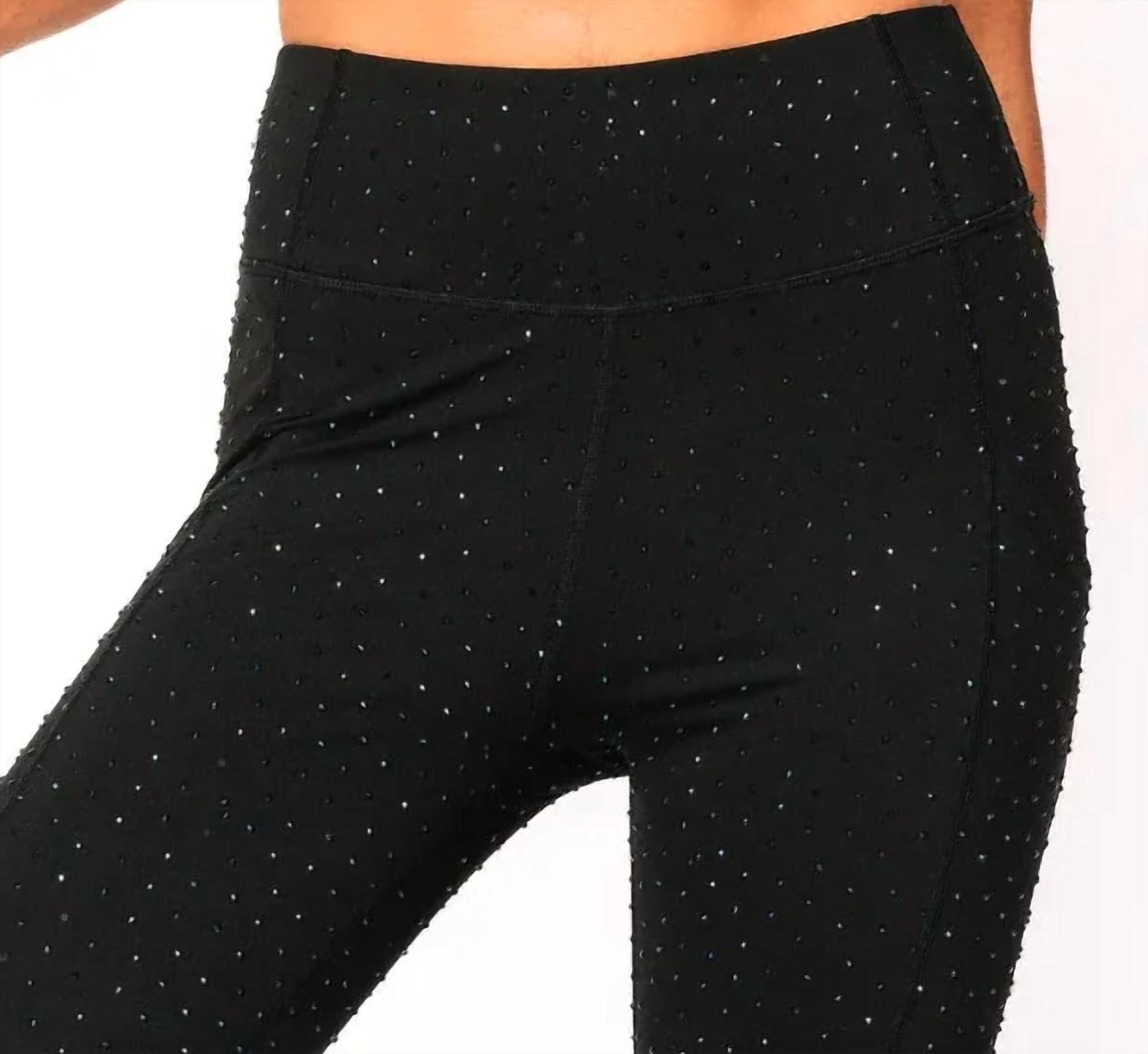 Queen Of Sparkles - Scattered Rhinestone Leggings