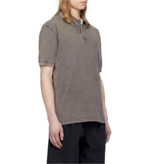 ISABEL MARANT Afko Plastron Polo Shirt in faded black - men's shirt - detail view