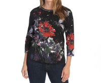 Jess & Jane - Passion Printed Cotton Top - Plus