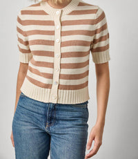 Lilla P - Elbow Sleeve Button Cardigan