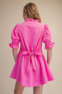 Glam - Diana Puff Sleeve Dress