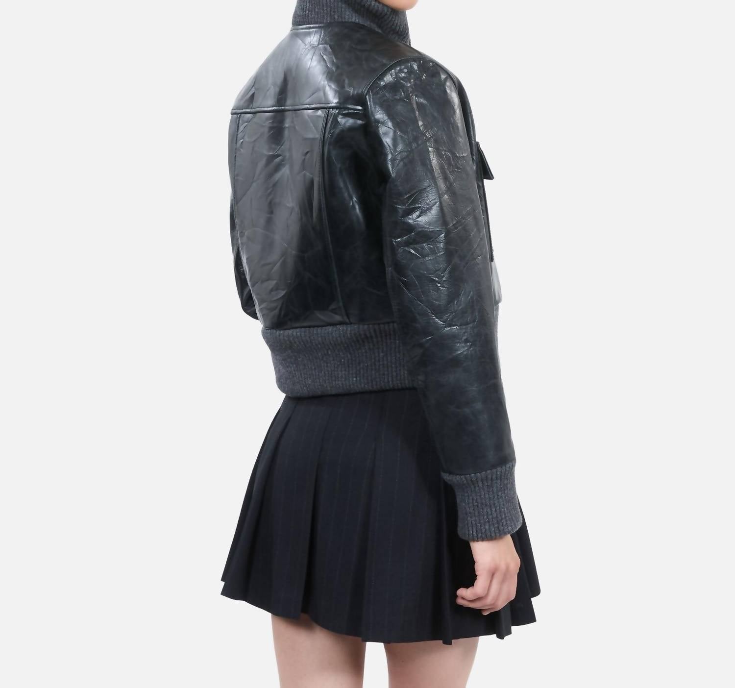 The Kooples - Cropped Leather Jacket