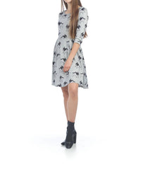 Papillon - French Bull Dog Print Sweater Dress