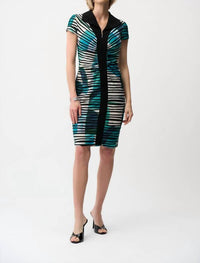 Joseph Ribkoff - Bodycon Striped Knee-length Dress
