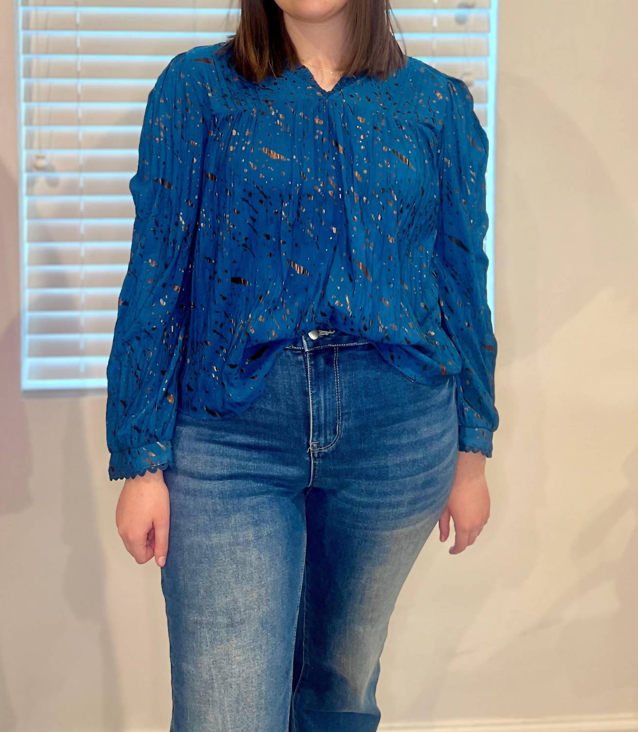 Coquette - Midnight Meadow Blouse