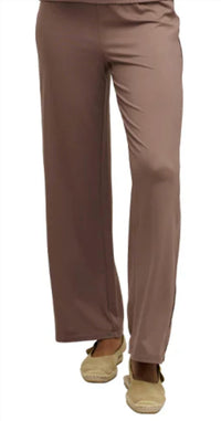 BAREFOOT DREAMS Women's Butterchic Pant With Piping in sable - women's pants