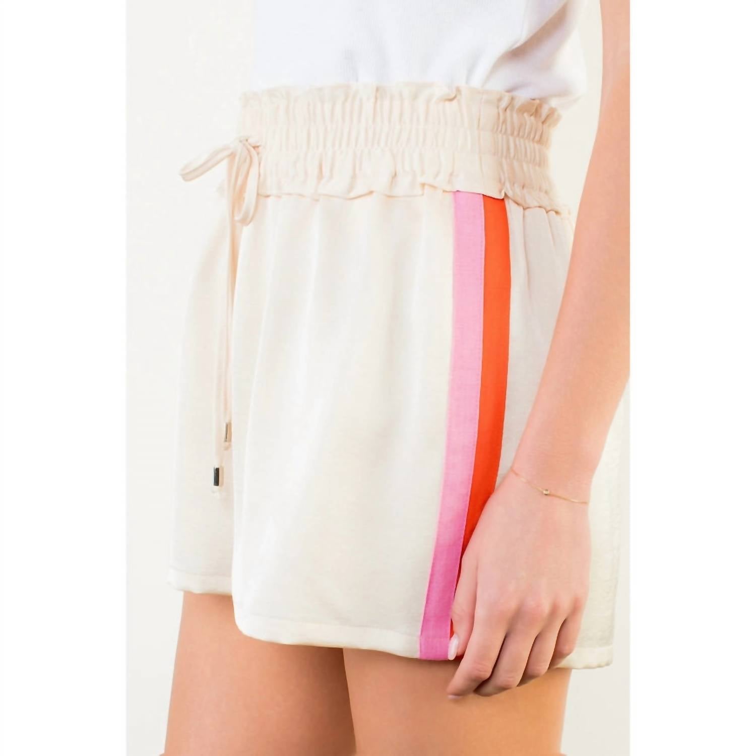 Thml - Elastic Waist Side Stripe Shorts