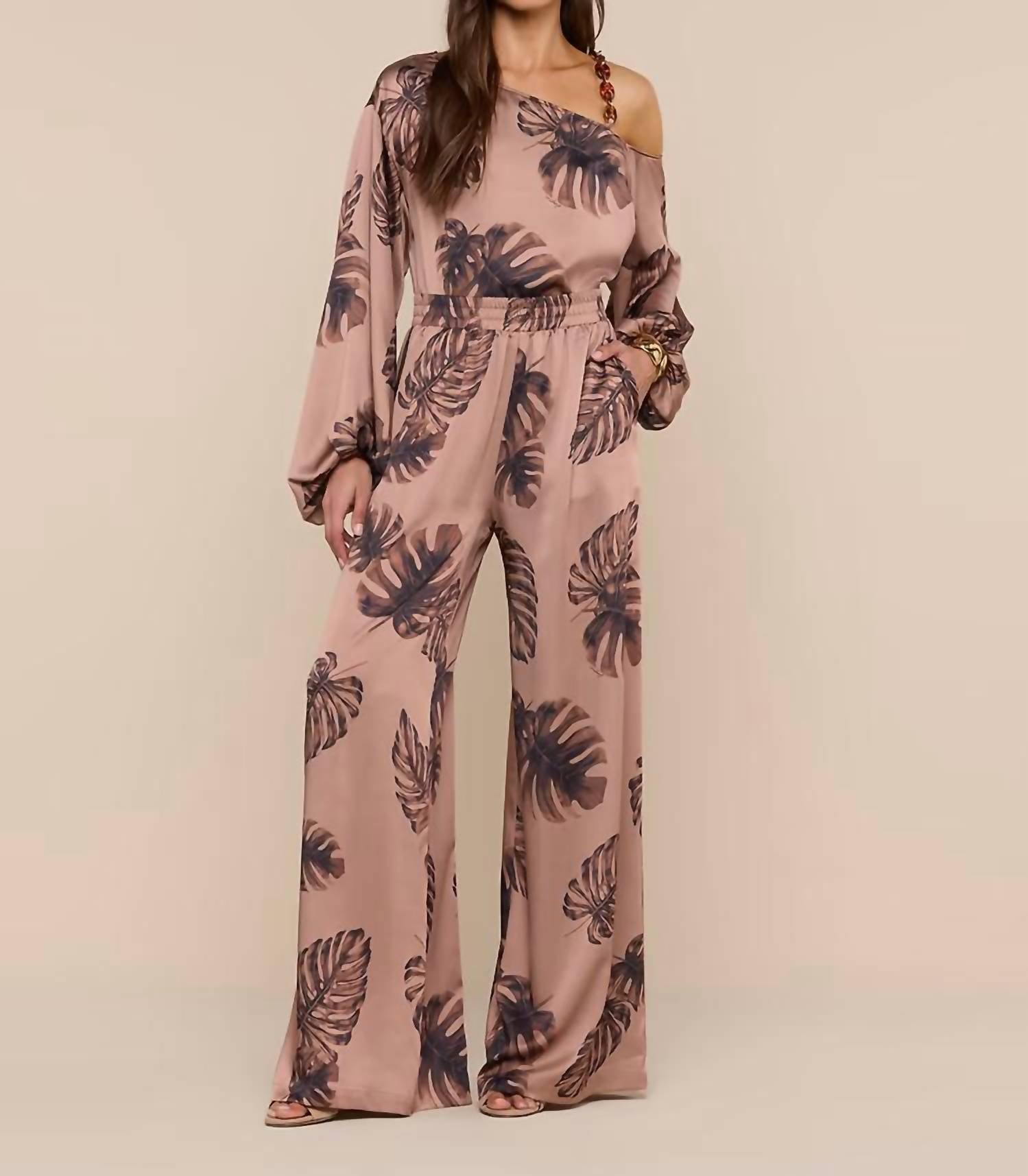 L'Agence - Asami Chain One-shoulder Blouse
