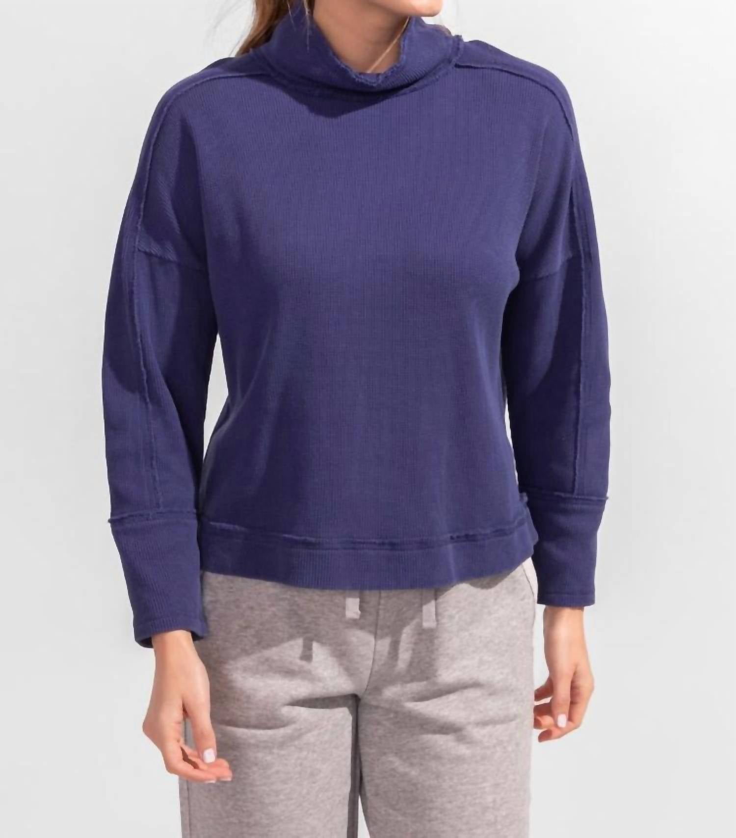 Escape By Habitat - Waffle Knit Mock Turtleneck