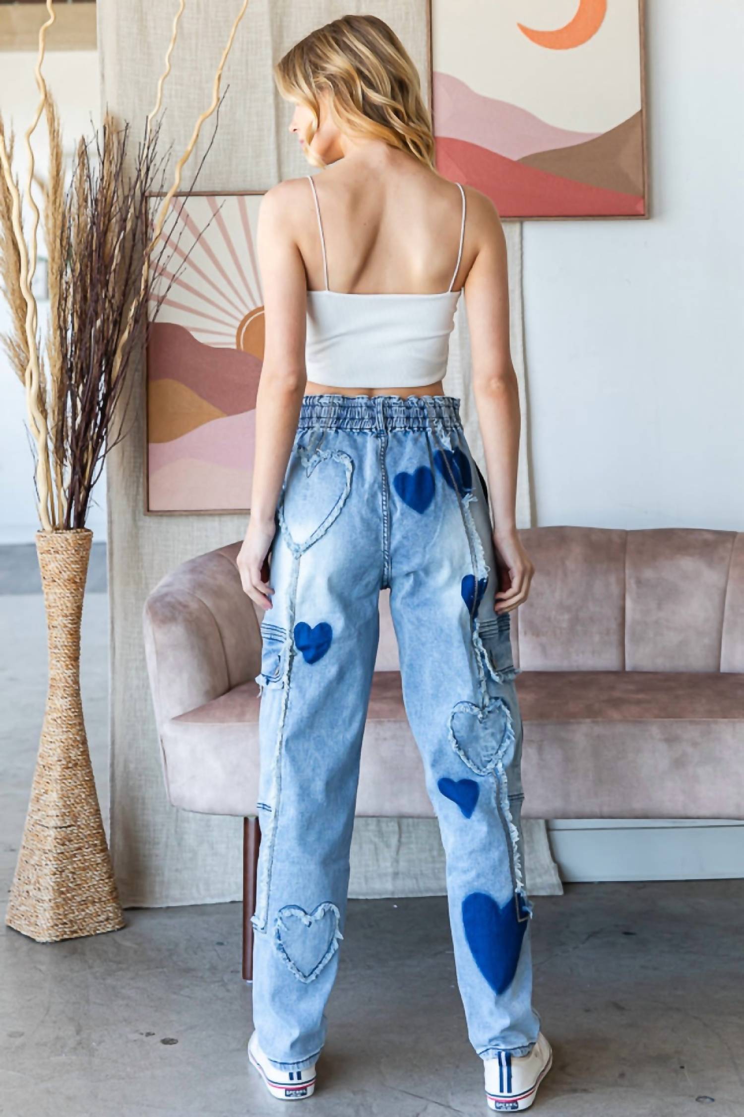 Oli & Hali - Heart Patch Denim Jeans