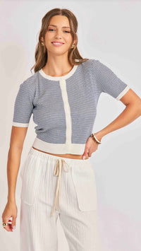 Sadie & Sage - Mavi Stripe Cardigan