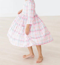 Mila & Rose - Three Quarter Sleeve Pocket Twirl Swirl Dress