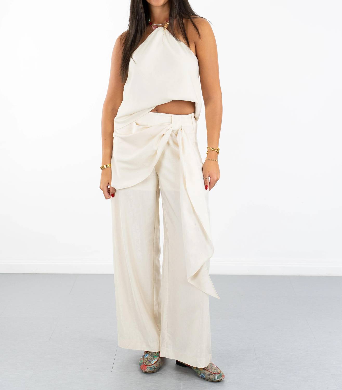 Whiteroom+Cactus - Briar Woven Tie Pants
