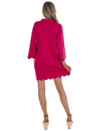 Jodifl - Women's Simply Styled Scallop Mini Dress