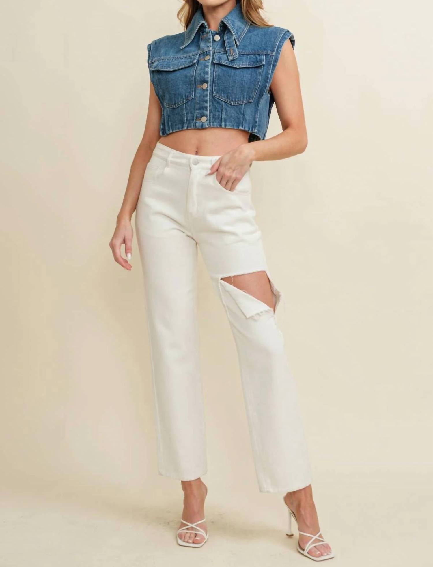 Cloud Ten - Women's Canyon Cutoff Button Up Vest