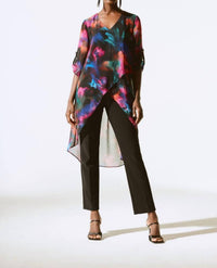 Joseph Ribkoff - Abstract Print High Low Chiffon Tunic