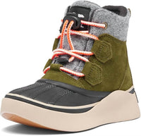 SOREL Youth Out N About Iv Classic Waterproof Boot in utility green black - kids' shoe