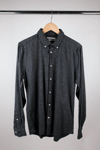 Barbour Men's Tainsbury Fleck Twill Shirt in grey marl - men's long sleeve top