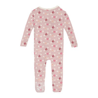 Kickee - Girl's Print Convertible Sleeper with Zipper
