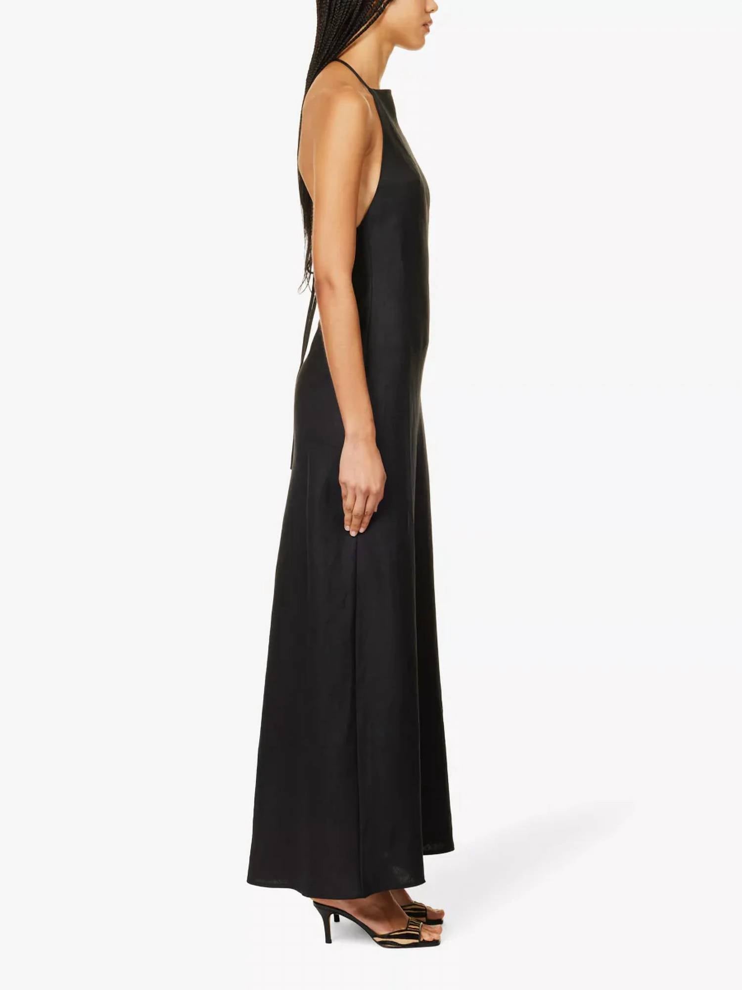 Reformation - Selia Halterneck Linen Maxi Dress