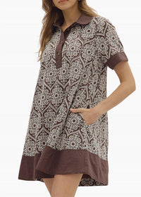 entro Beckett Dress in brown - women's dress - detail view