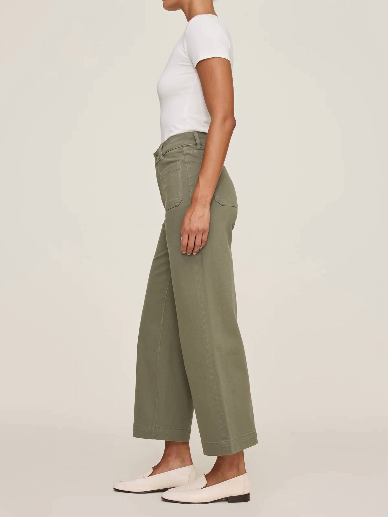Dl1961 - Women'S - Hepburn Wide Leg High Rise Ankle Pants