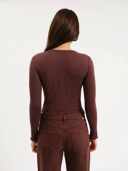 Daze - Waverly Pointelle Crewneck Tee