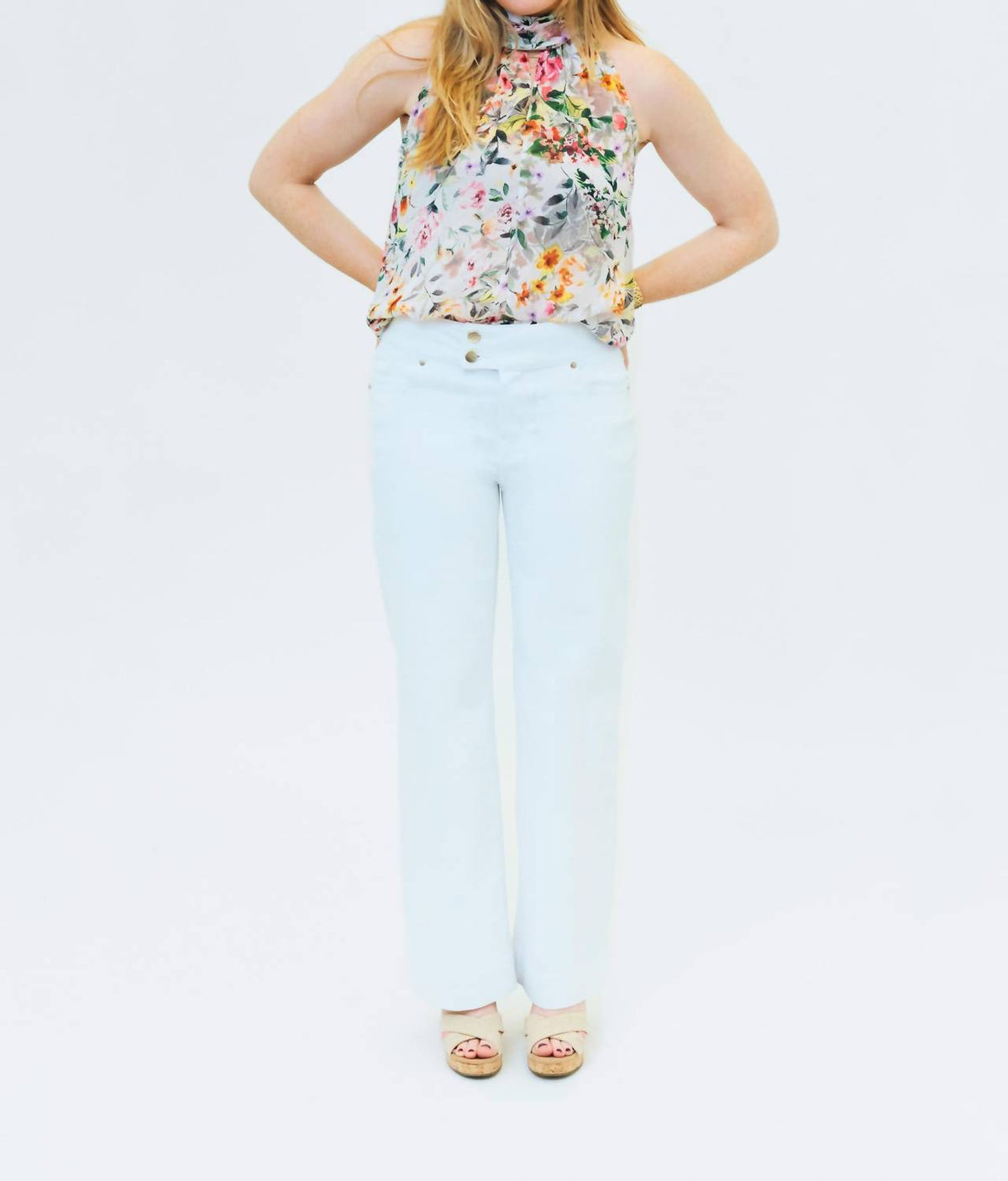 1822 Denim - Double Button Straight Jeans