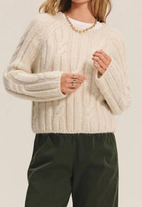 Velvet By Graham & Spencer - Marina Timeless Cable Knit Sweater