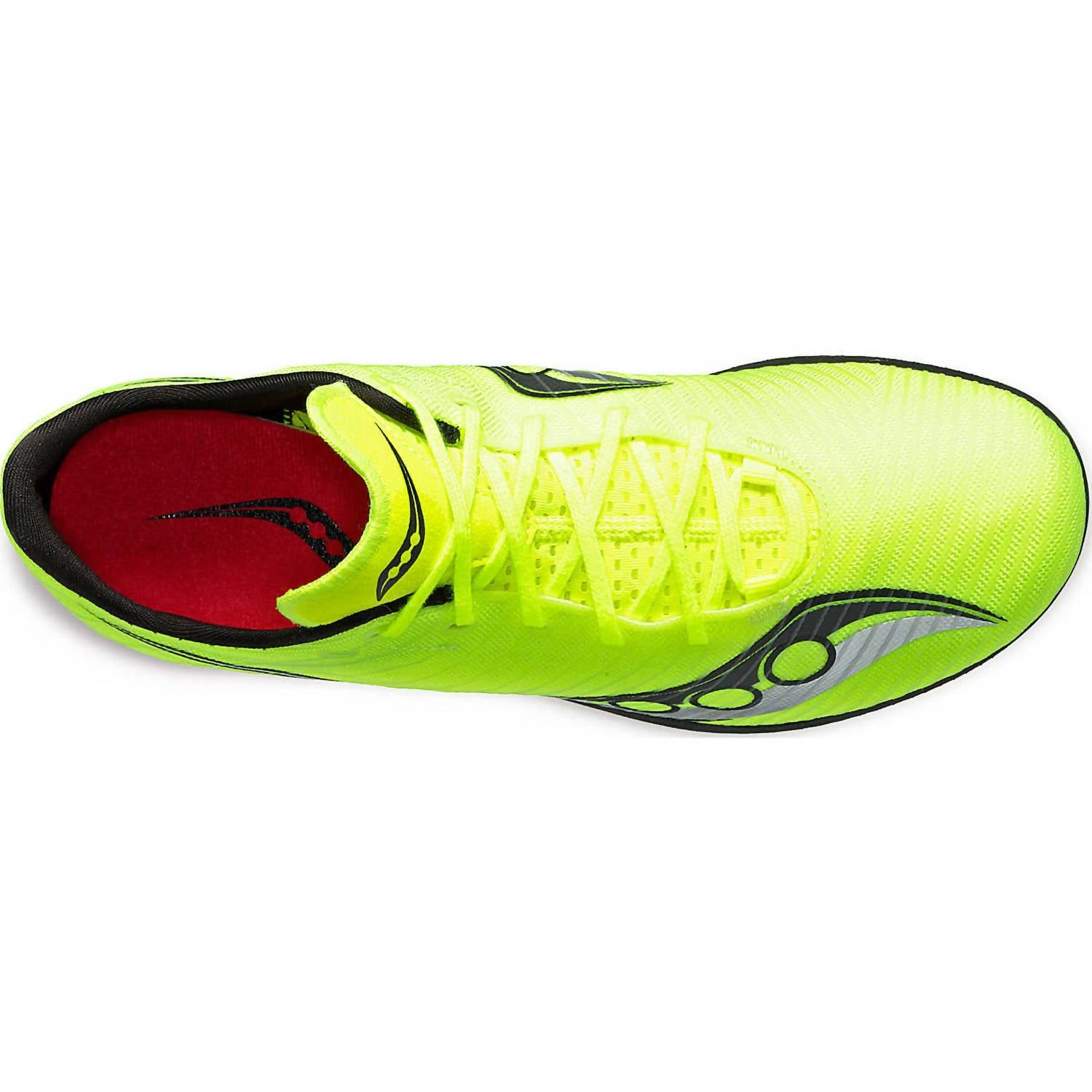 SAUCONY Women's Velocity Mp Track Spike Shoes in citron black - women's shoe - view 4