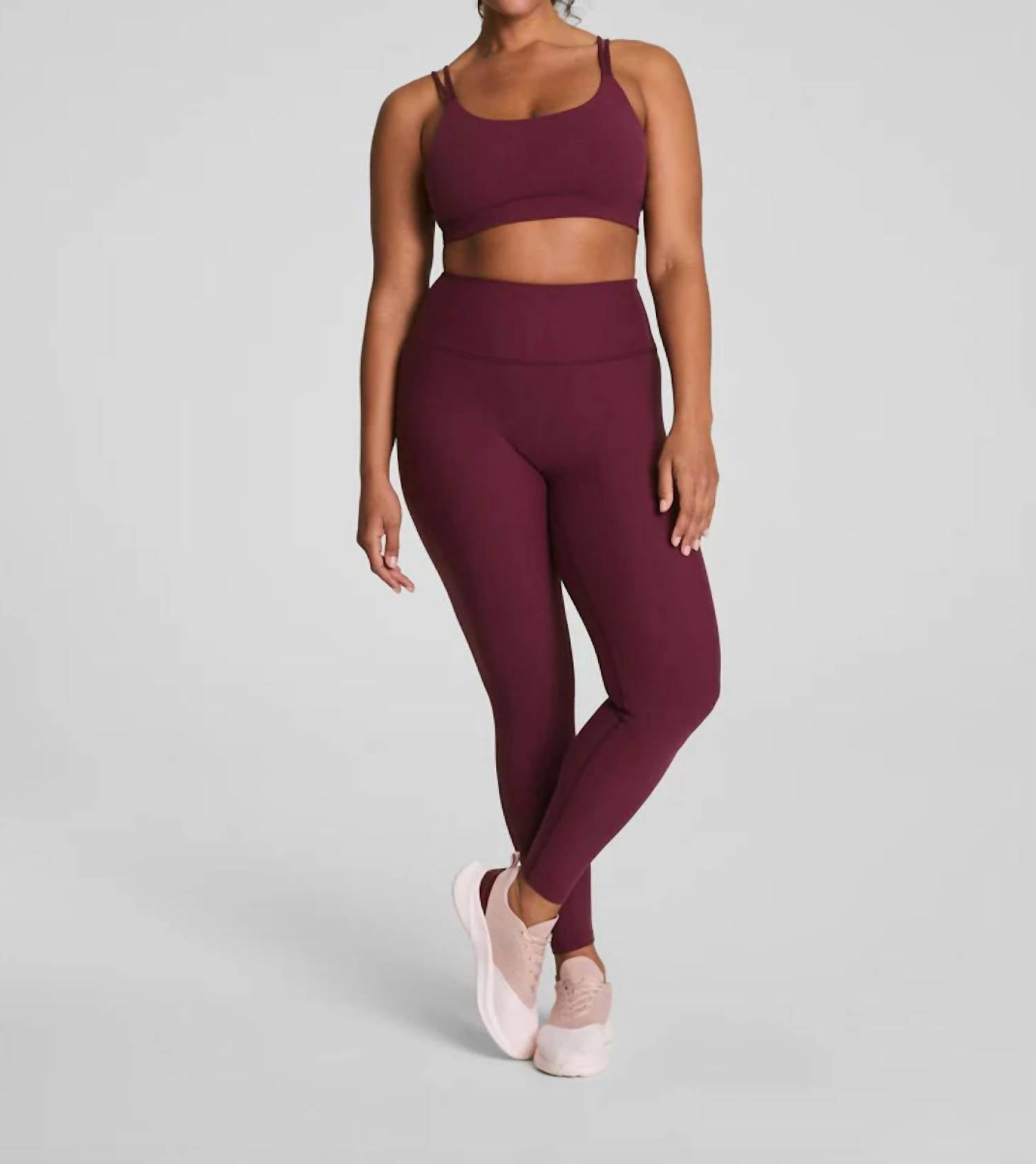 Spanx Low Impact Sports Bra in plum berry - women's intimate