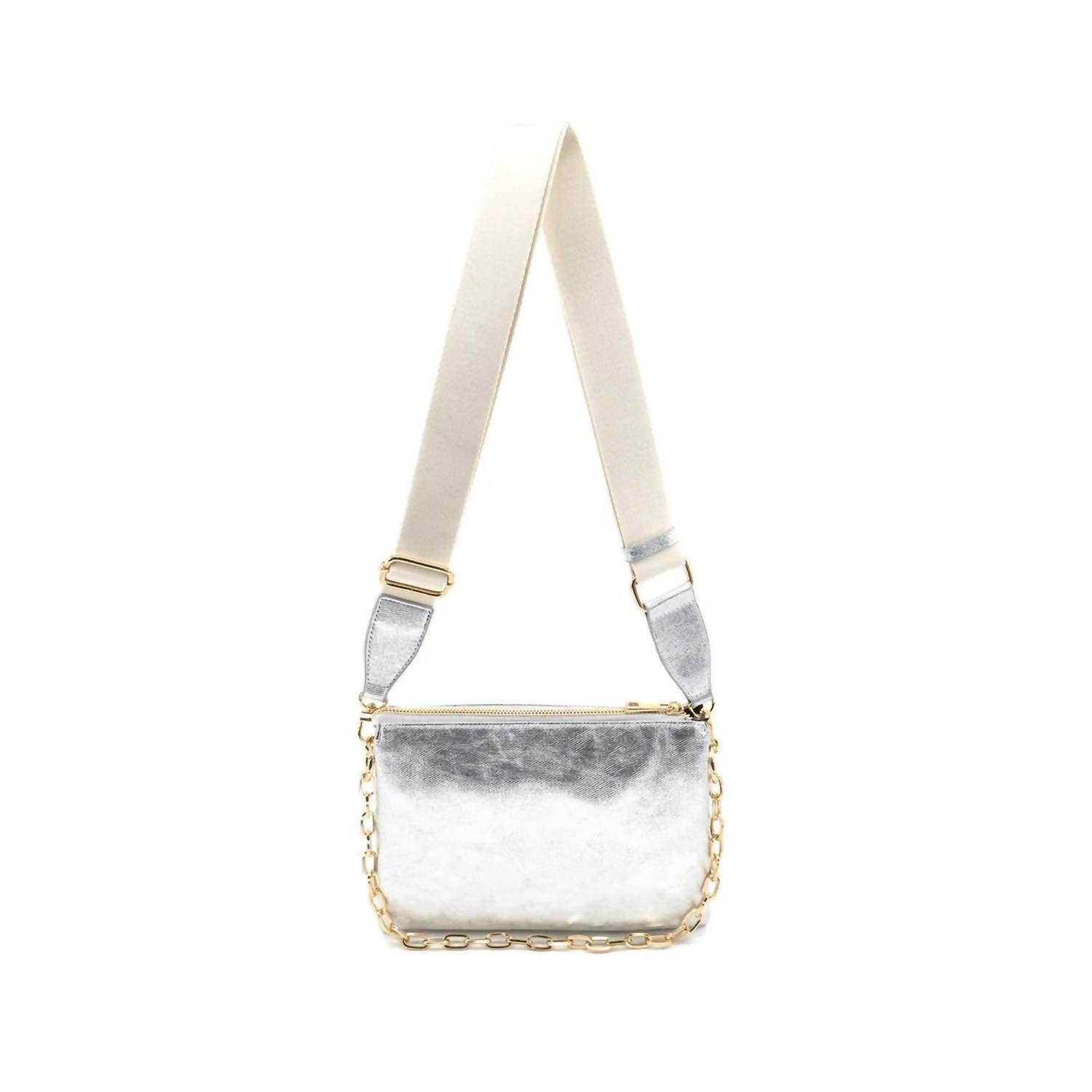 Bc Handbags - Women's Metallic Crossbody Clutch Bag