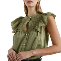 Rails Women's Louella Top in canteen - women's blouse - alternate view