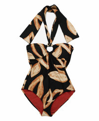 Dkny - Ring Halter Neck One Piece Swimsuit