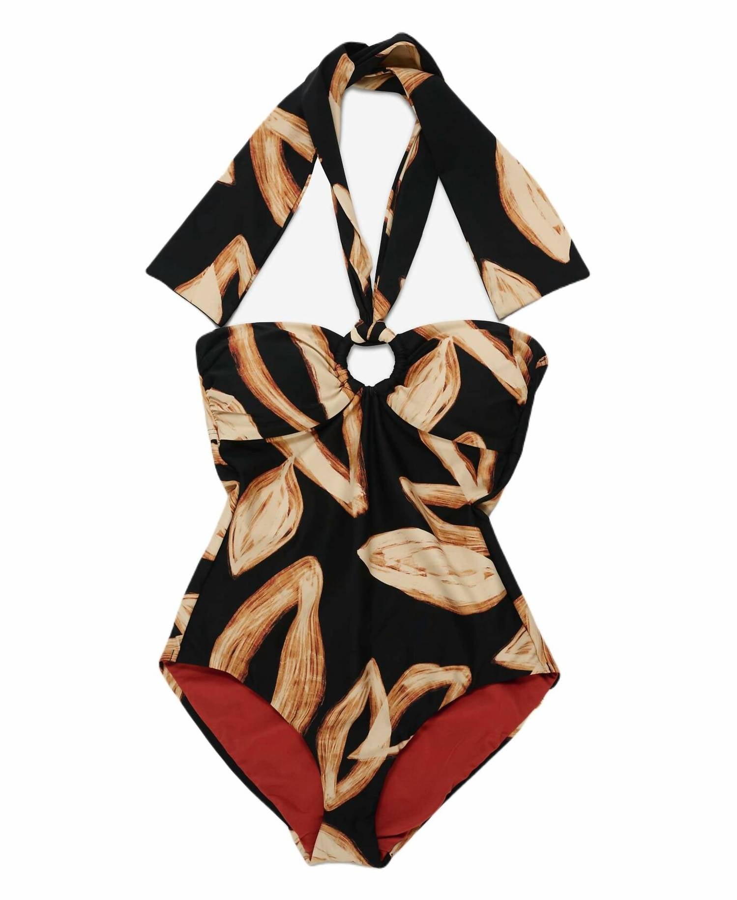 Dkny - Ring Halter Neck One Piece Swimsuit