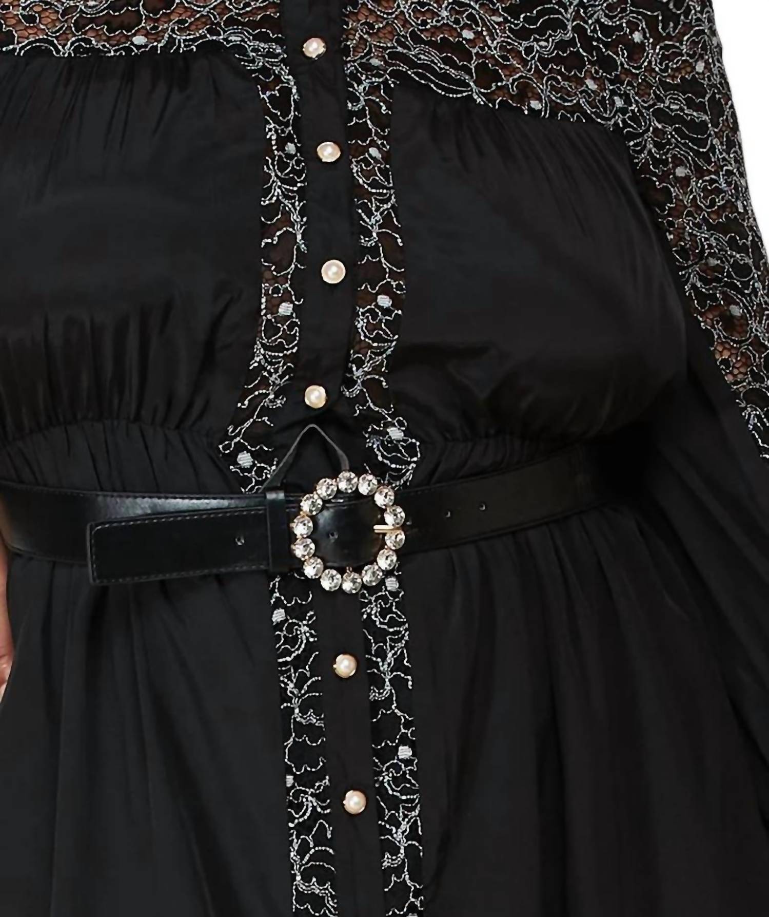 L'Atiste - Lace Long Sleeve Mini Dress