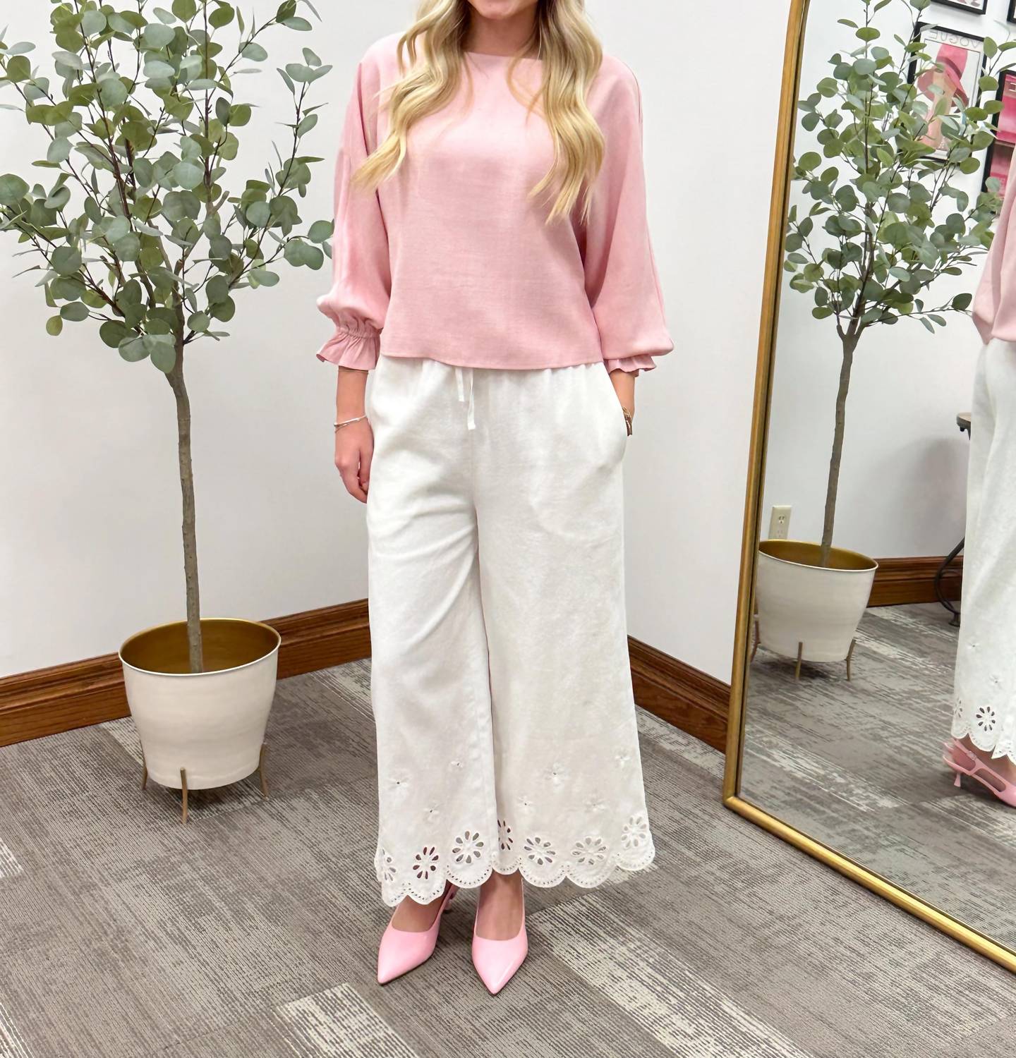 Hem & Thread - Wide Leg Culotte Pants
