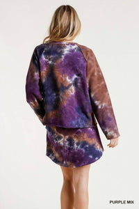 Umgee - Tie Dye French Terry Raglan Top